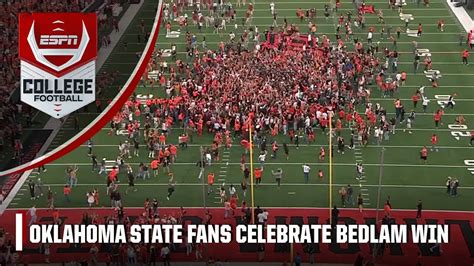 Oklahoma State Fans Storm The Field After Beating Oklahoma In Bedlam