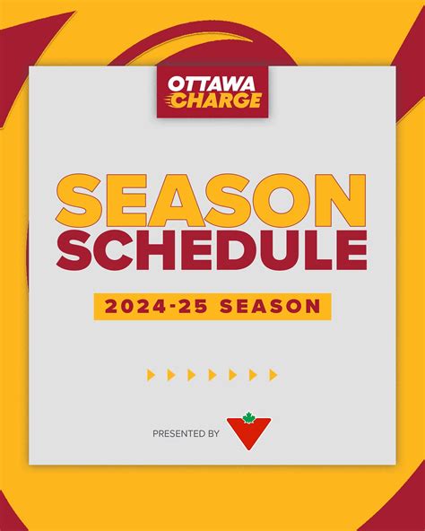 2024-2025 Ottawa Charge Season Schedule | PWHL Forum