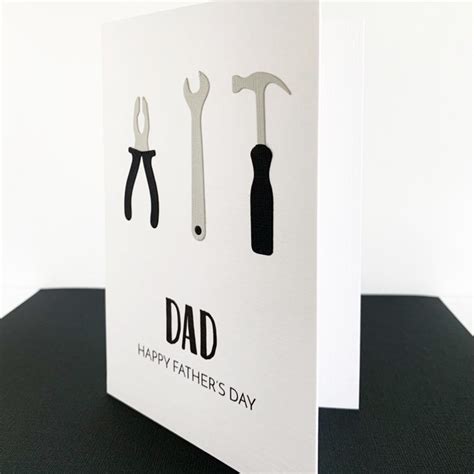 Personalised Fathers Day Card For Dad Handmade Tool Handyman Etsy