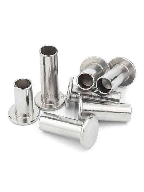 Stainless Steel Thin Flat Head Semi Tubular Rivets M M M M M