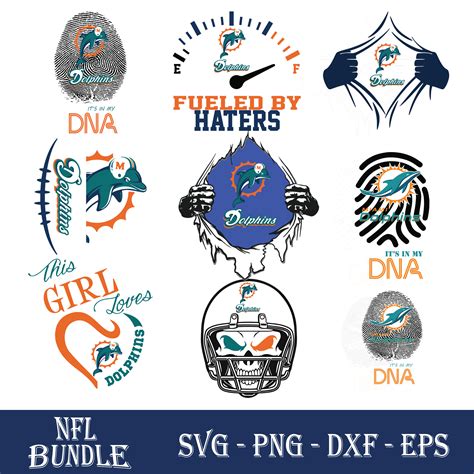 Miami Dolphins Bundle Svg Miami Dolphins Svg NFL Svg Spor Inspire