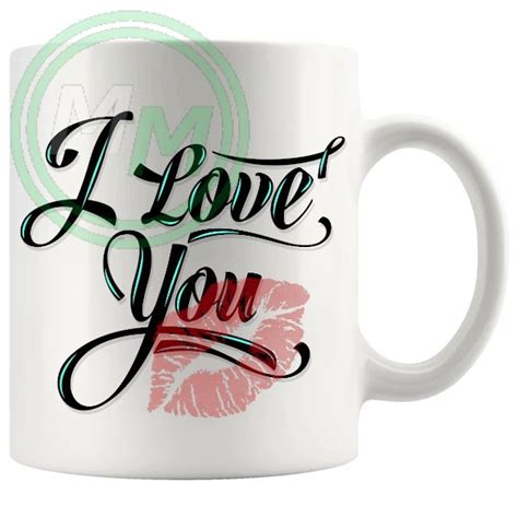 I Love You Kiss Novelty Mug Muggerme