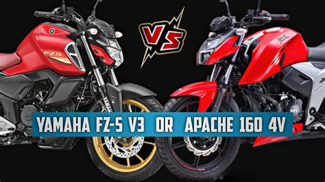 Tvs Apache Rtr V Vs Yamaha Fz S V Detailed Comparison