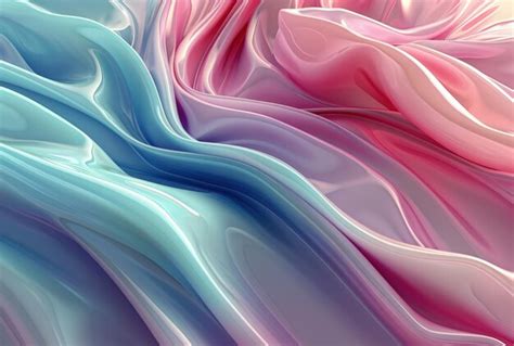 Premium Photo Abstract Pink And Blue Waves Painting Generative Ai