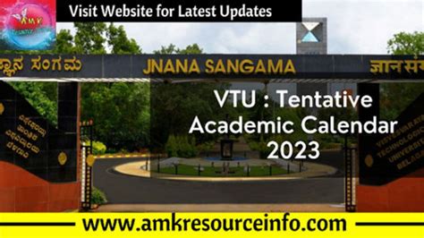 Vtu Tentative Academic Calendar Of Ii And Iv Sem B Sc Hon Vi Sem B