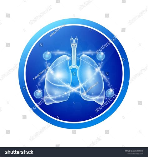 lung health care labels circle shapes stock vector royalty
