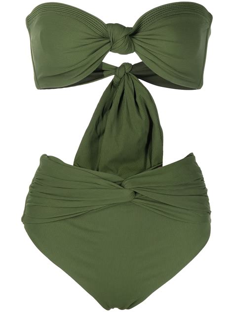 Johanna Ortiz Rich Earthly Bikini In Green Modesens