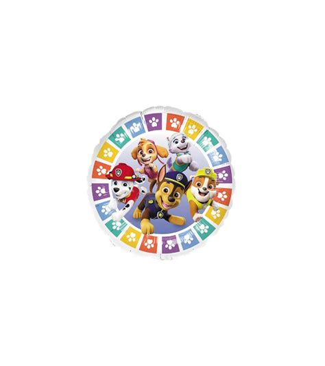 Ballon Aluminium Rond Pat Patrouille Co Paw Patrol 45 Cm