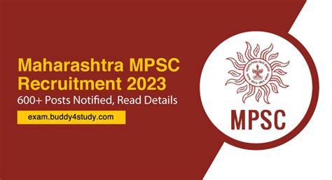 Maharashtra MPSC Recruitment 2023 600 Posts Notified