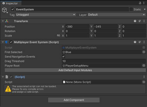 Input System Ui Input Module Runity3d