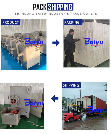 Baiyu Industrial Electric Meat Grinder New Frozen Chicken And Beef Meat