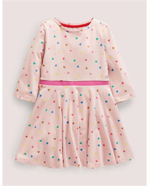 Boden Twirly Skater Dress Boto Hearts In Pink Lyst