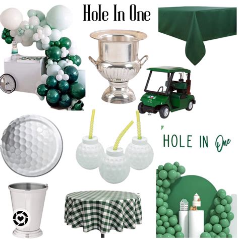 Hole In One First Birthday In 2024 Golf Party Decorations Golf Theme Party Hole In One