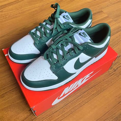 Nike Dunk Low Spartan Green Men S Fashion Footwear Sneakers On Carousell