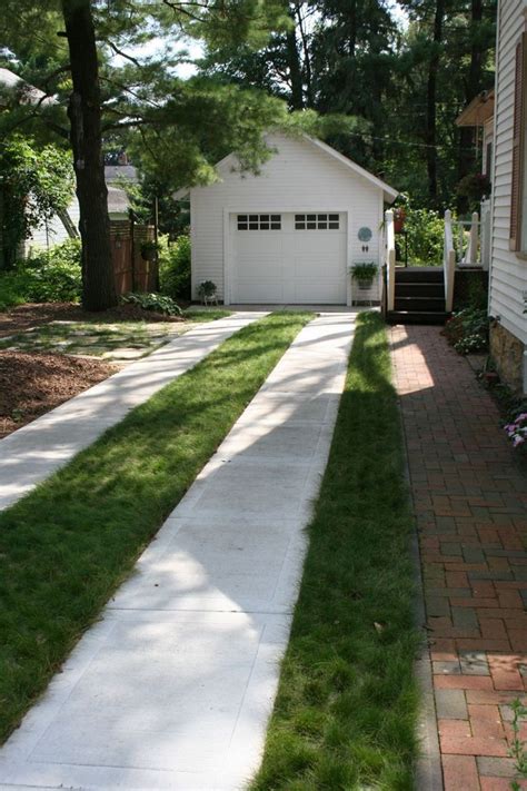 Driveway With Grass In The Middle