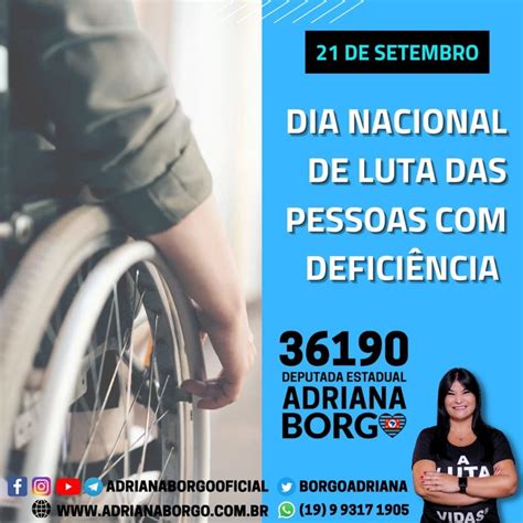 DIA NACIONAL DE LUTA DAS PESSOAS DEFICIÊNCIA Adriana Borgo