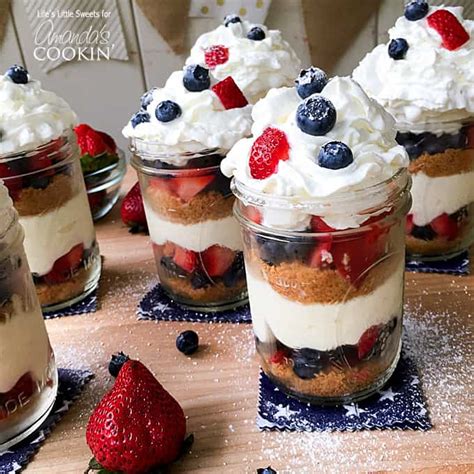 No Bake Berry Cheesecake Trifle 4th Of July Dessert