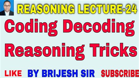 Coding Decoding Reasoning Tricks Coding Decoding Reasoning Coding