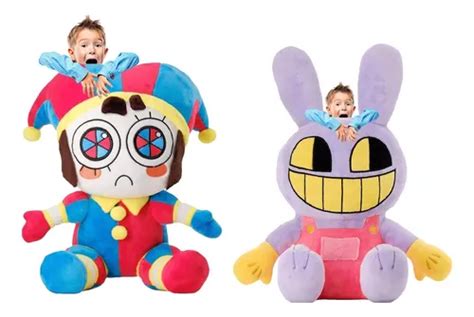 2 Pcs Peluche Digital Circus Conejo Jax Y Payaso Pomni Combo Meses