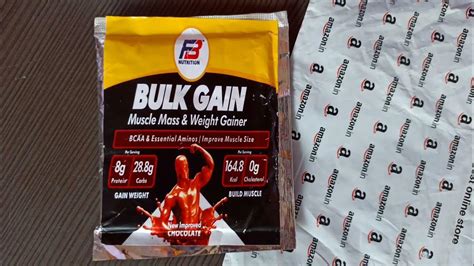 Amazon Sent Me A Sample Packagefb Nutrition Bulk Gain Muscle Mass And Weight Gainer Protein