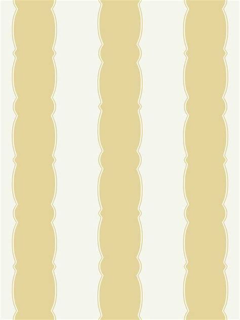 Scalloped Stripe Yellow Wallpaper GR6016 By York Wallpaper