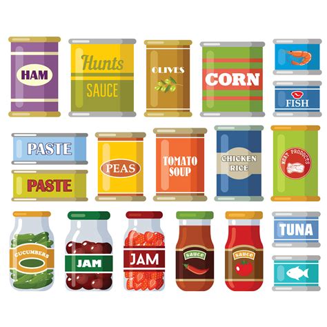 Clipart Of Canned Goods