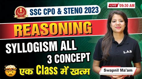 SSC CPO And Steno 2023 Reasoning Complete Syllogism Concept