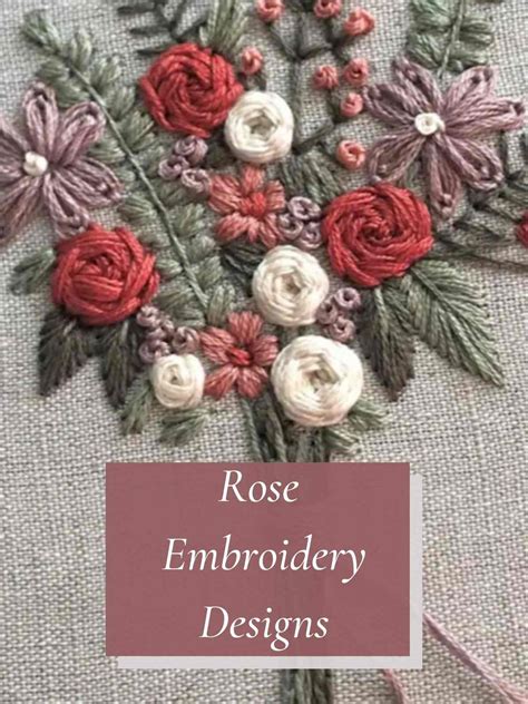 27 Rose Embroidery Patterns & Designs - meshthread.com