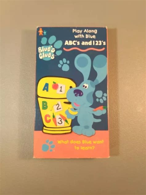 Blues Clues Play Along With Blue Abcs And 123s Vhs Video Free Super Fast Shipping 17 47 Picclick Ca