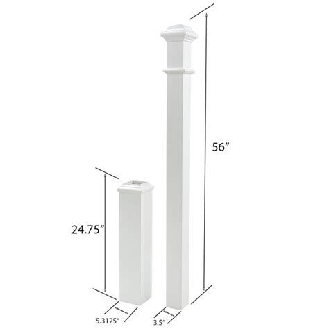 Crown Heritage 5 3125 In X 56 In Primed White Primed Poplar Stair Newel