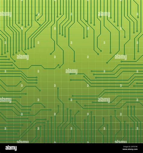 Green Circuit Board Background Stock Vector Images Alamy