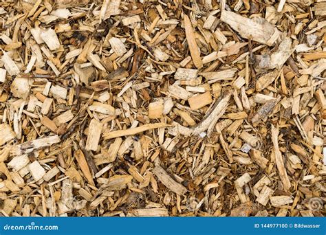 Wood Bark Chip Mulch Full Background View Stock Photo Image Of