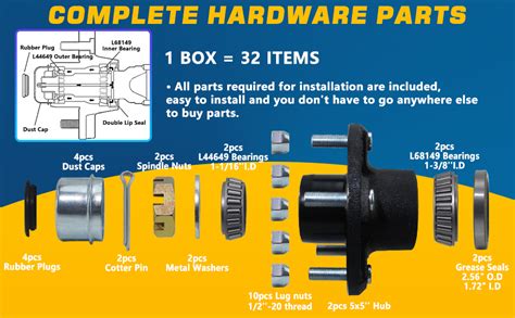 Amazon Grepspud Sets On Trailer Hub Kit For Lbs