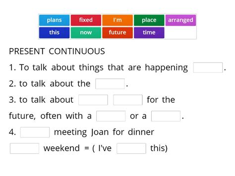 B U Grammar Present Continuous Vs Going To Missing Word