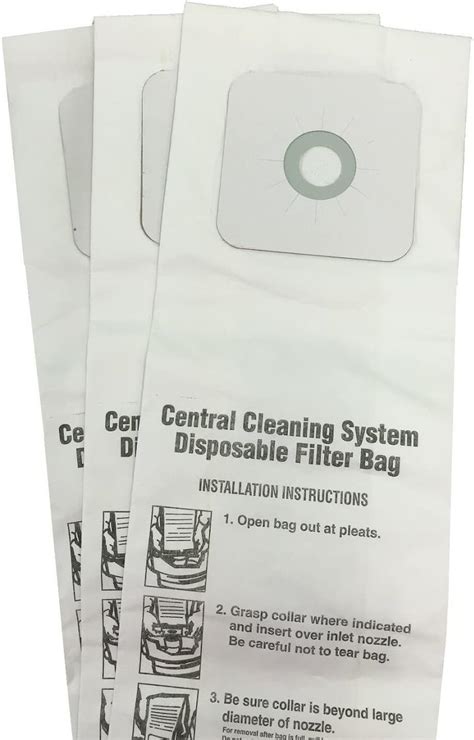 Hasme 3 Pack Replacement Central Vac Bags For Nutone Vacuum