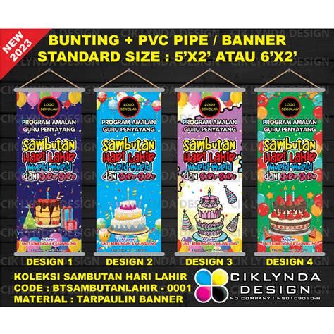 Pre Order Bunting Pvc Pipe Sambutan Hari Lahir Shopee Malaysia