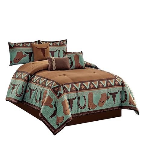 Buy Wpm World Products Mart 7 Piece Cabin Lodge Comforter Set Brown