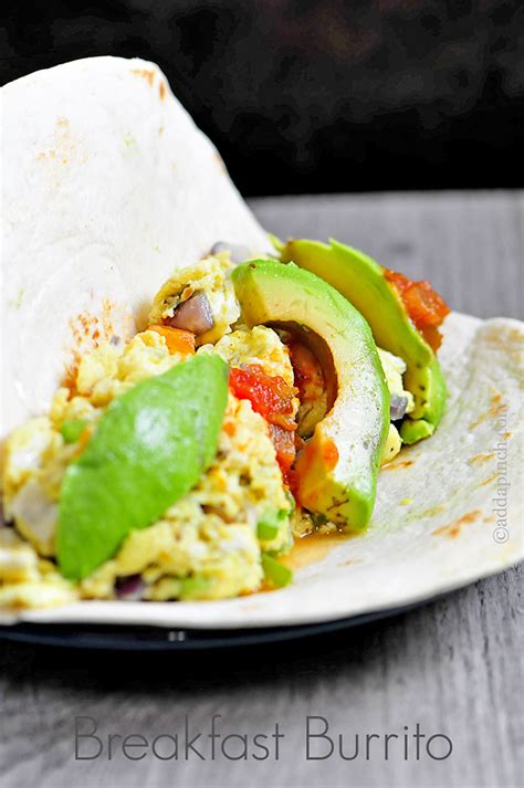 Egg and Avocado Breakfast Burrito - Add a Pinch