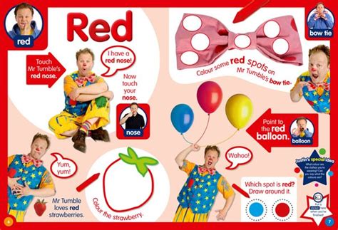 Mr Tumble colour activity sheets - free to download and print - MadeForMums