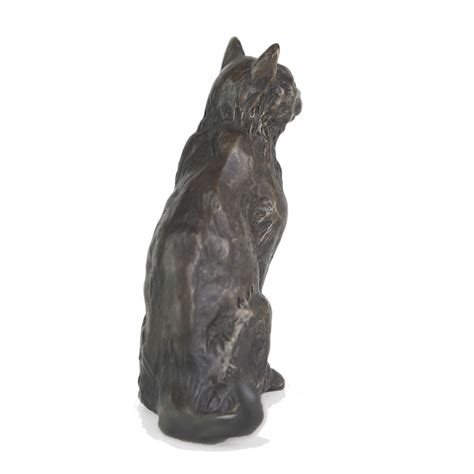 Bronze Cat Sculpture Sitting Cat Ii By Sue Maclaurin