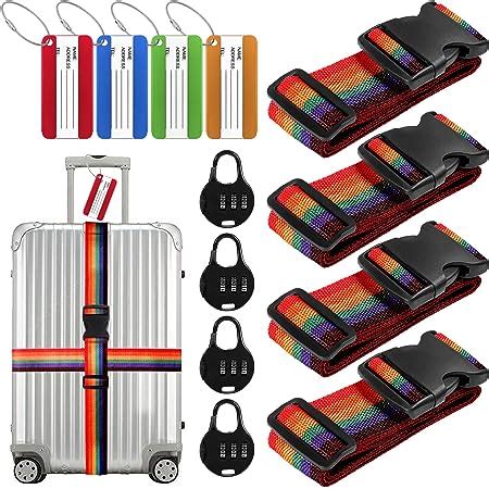 Joeleli Pack Luggage Straps Suitcase Belts Wide Adjustable Quick