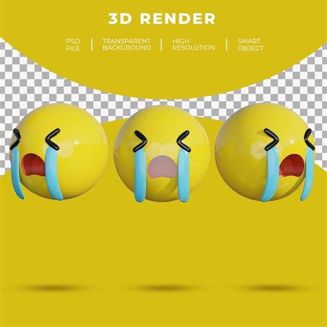 D Emoji Social Media Gesicht Fr Hlich L Cheln Rendering Premium Psd