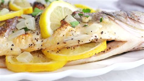 Branzino Recipe With Lemon Butter Sauce Chew Out Loud Dining And Cooking