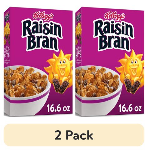 2 Pack Kellogg S Raisin Bran Original Breakfast Cereal 16 6 Oz Box