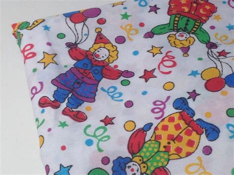 Clown Print Fabric 1 Yd Woven Mystery Fabric Sewing