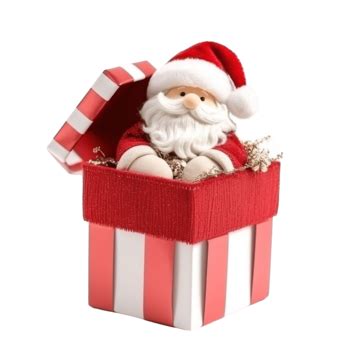 Santa Claus Gift Box Red Three Dimensional Santa Claus Gift Box