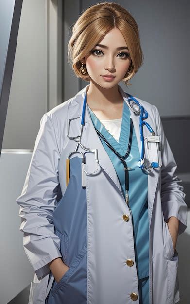 Premium Photo A Beautiful Female Doctor