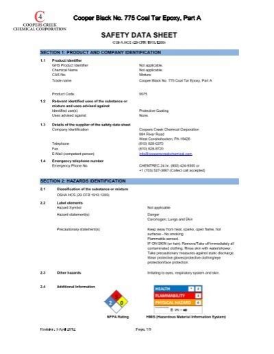 Safety Data Sheet Pro Guard Coatings