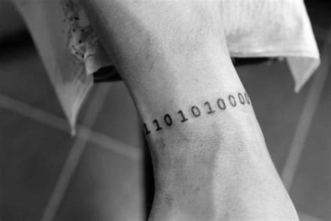 30 Binary Tattoo Designs For Men Coded Ink Ideas