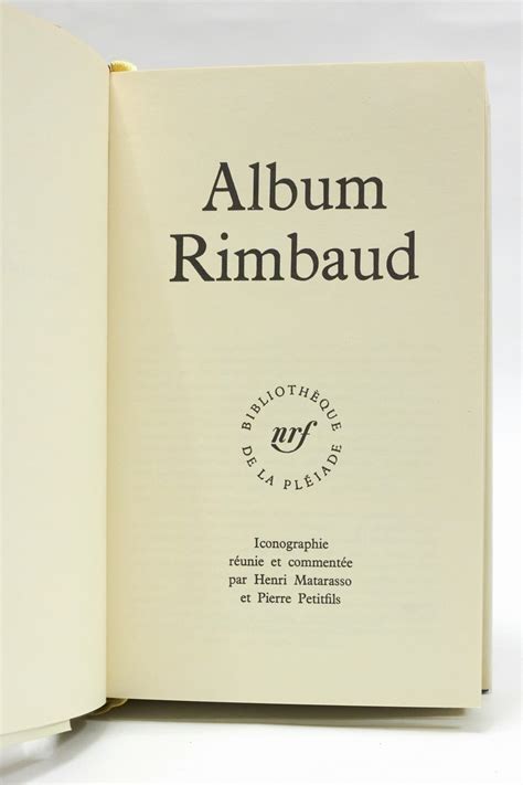 Album Rimbaud By Rimbaud Arthur Collectif Couverture Rigide